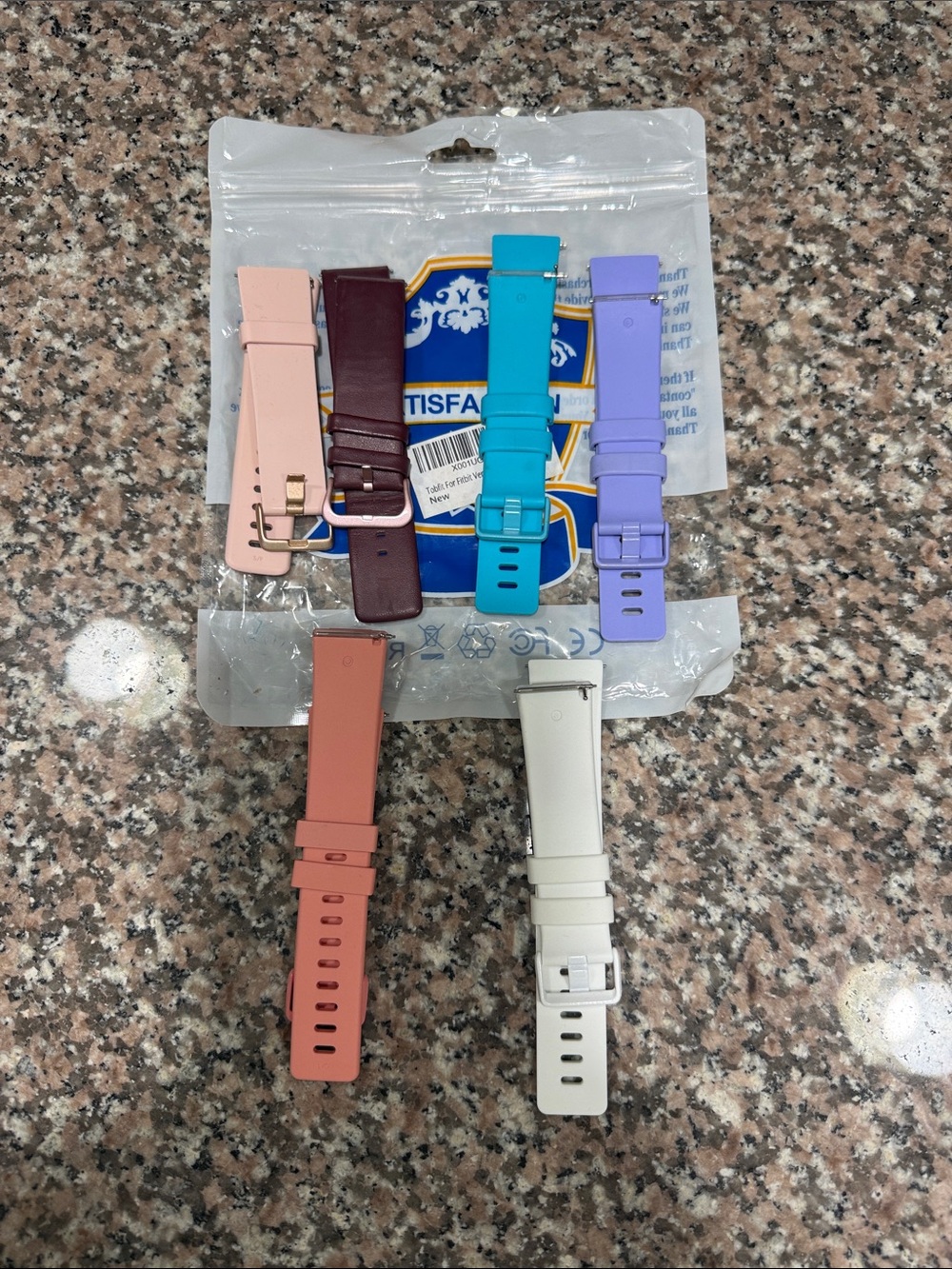 fitbit Silicone Watch Bands - Pink, Maroon, Teal, Lavender, Coral, Cream